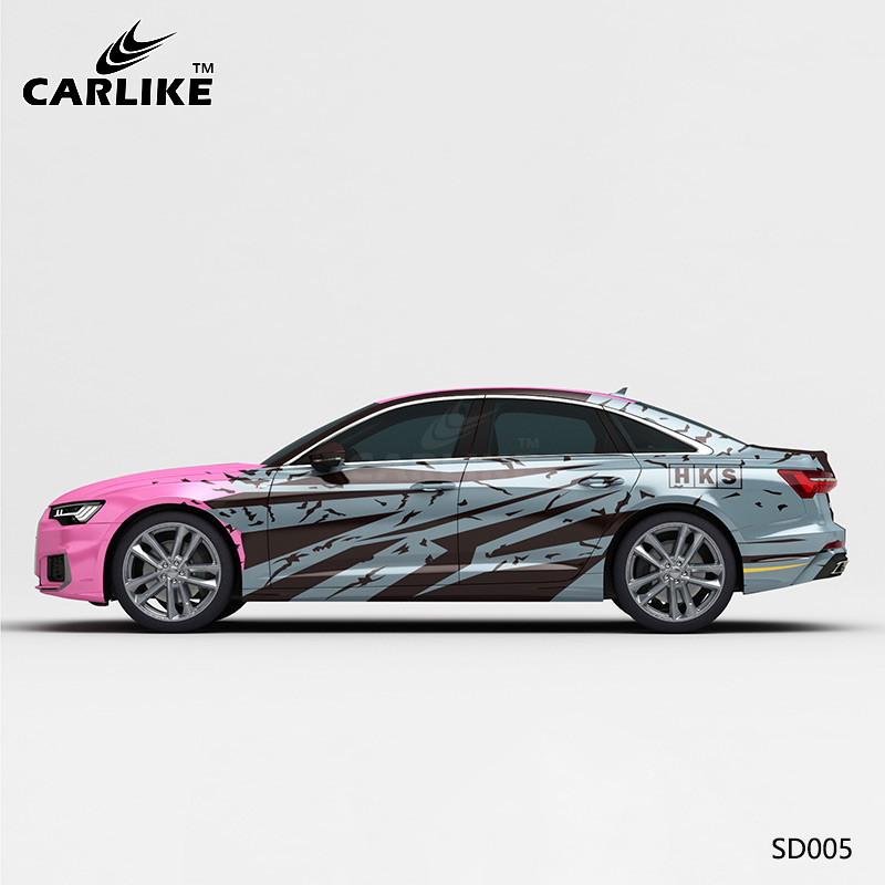 CARLIKE卡莱克™CL-SD-005奥迪粉蓝碎花双拼全车改装