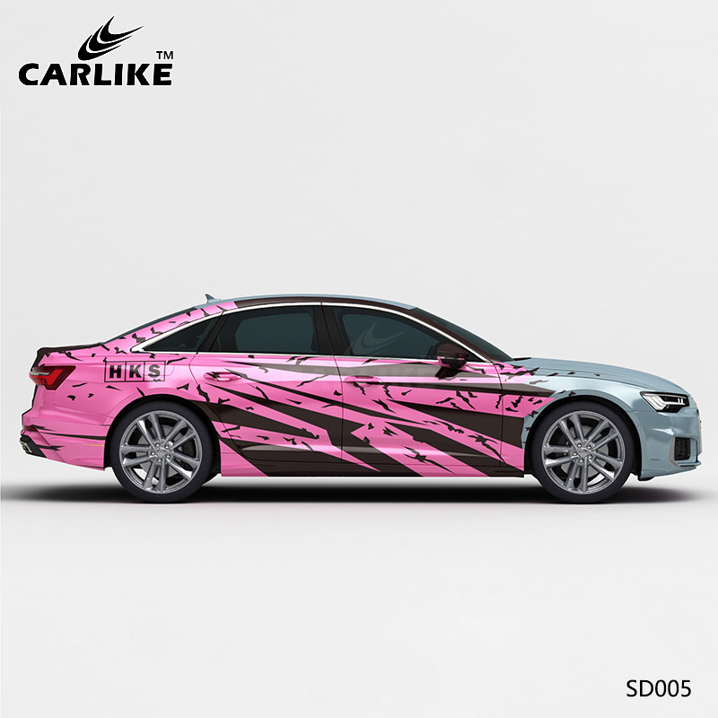CARLIKE卡莱克™CL-SD-005奥迪粉蓝碎花双拼全车改装
