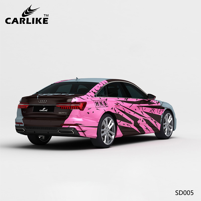 CARLIKE卡莱克™CL-SD-005奥迪粉蓝碎花双拼全车改装