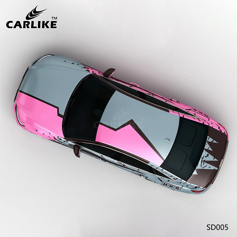 CARLIKE卡莱克™CL-SD-005奥迪粉蓝碎花双拼全车改装