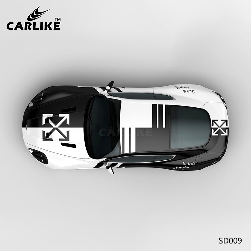 CARLIKE卡莱克™CL-SD-009阿斯顿马丁黑白双拼迷彩全车改色