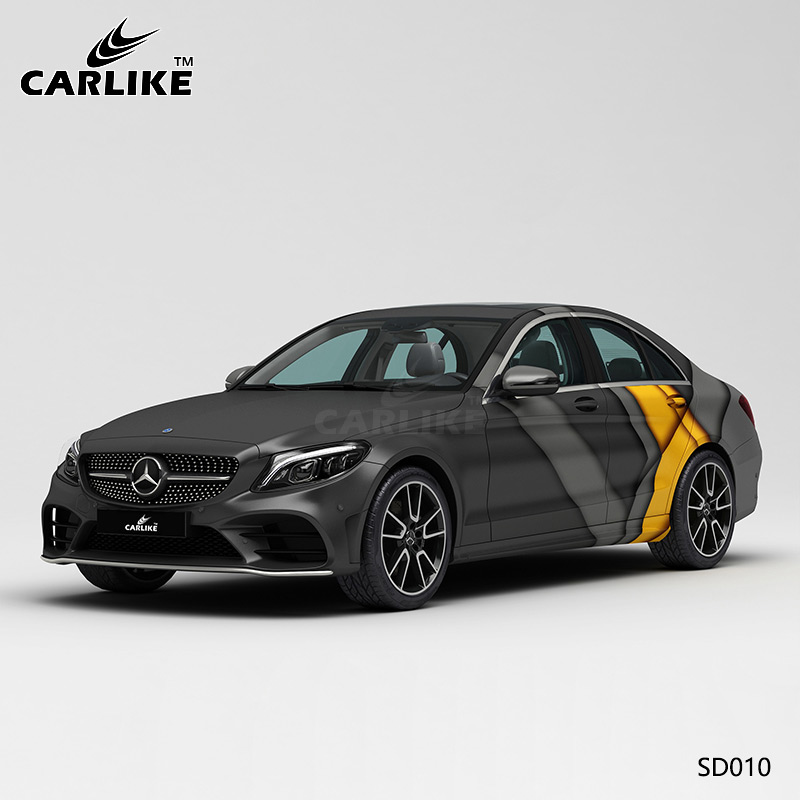 CARLIKE卡莱克™CL-SD-009阿斯顿马丁黑白双拼迷彩全车改色