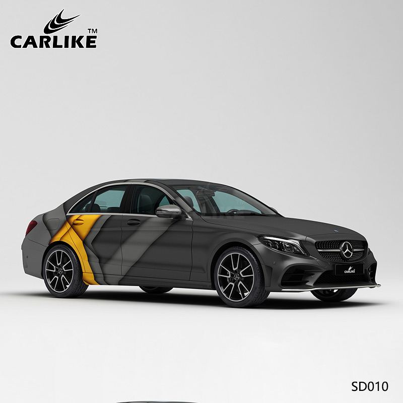 CARLIKE卡莱克™CL-SD-009阿斯顿马丁黑白双拼迷彩全车改色