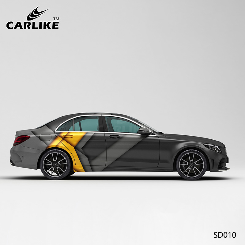 CARLIKE卡莱克™CL-SD-009阿斯顿马丁黑白双拼迷彩全车改色