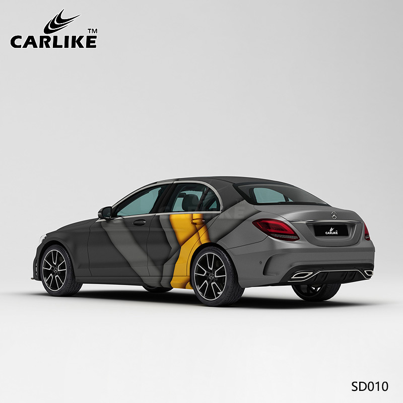 CARLIKE卡莱克™CL-SD-009阿斯顿马丁黑白双拼迷彩全车改色