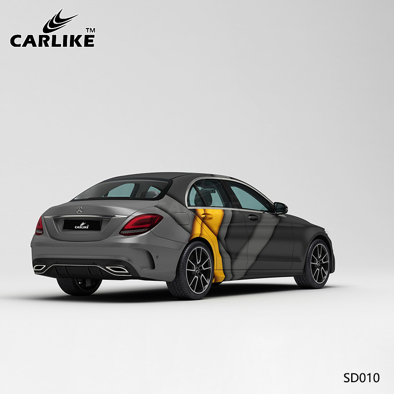 CARLIKE卡莱克™CL-SD-009阿斯顿马丁黑白双拼迷彩全车改色