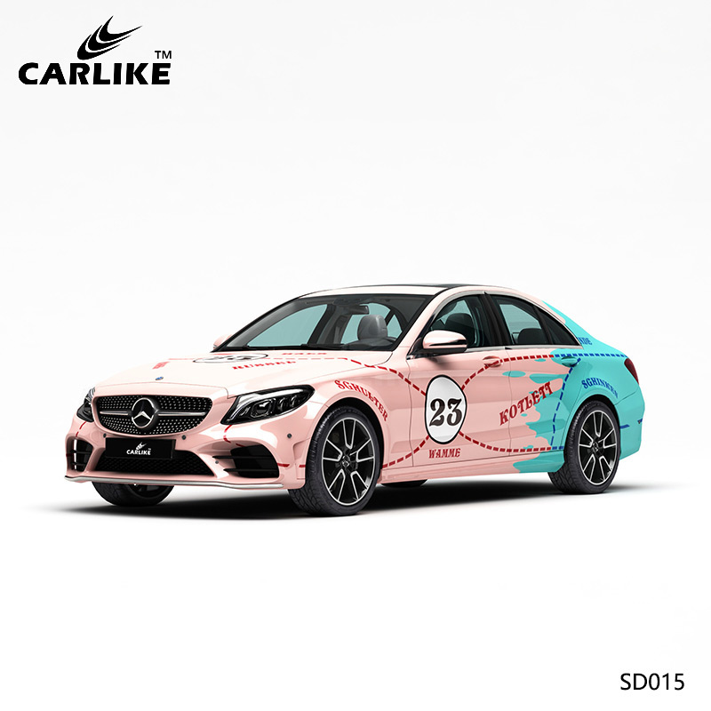 CARLIKE卡莱克™CL-SD-015奔驰双色粉猪汽车改色
