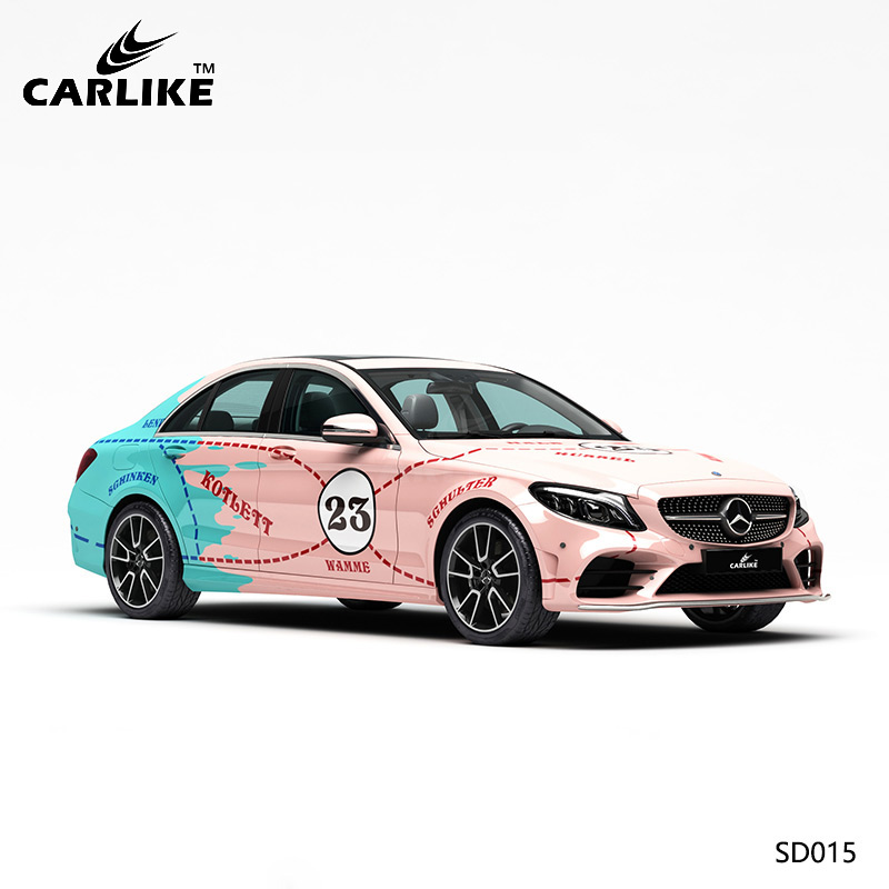 CARLIKE卡莱克™CL-SD-015奔驰双色粉猪汽车改色