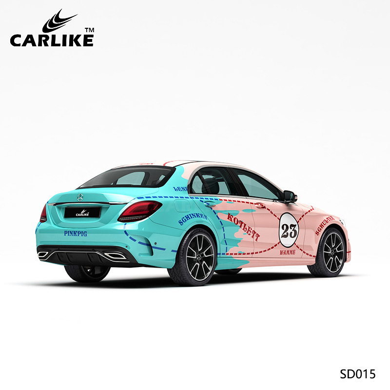 CARLIKE卡莱克™CL-SD-015奔驰双色粉猪汽车改色