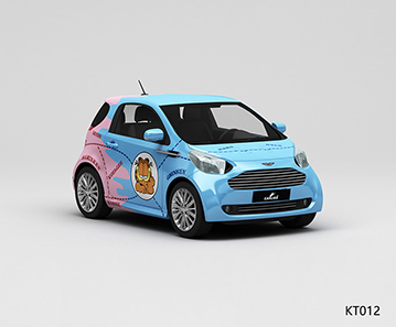 CARLIKE卡莱克™CL-KT-012MINI加菲猫双色粉猪整车贴膜