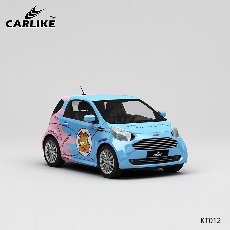 CARLIKE卡莱克™CL-KT-012MINI加菲猫双色粉猪整车贴膜