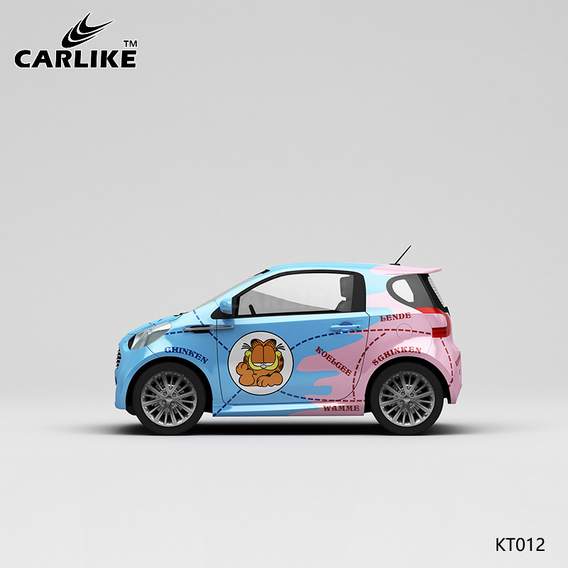 CARLIKE卡莱克™CL-KT-012MINI加菲猫双色粉猪整车贴膜