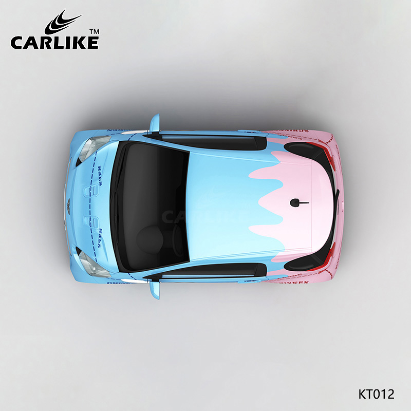 CARLIKE卡莱克™CL-KT-012MINI加菲猫双色粉猪整车贴膜