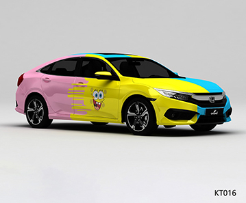 CARLIKE卡莱克™CL-KT-016本田三色机器猫海绵宝宝车身改装