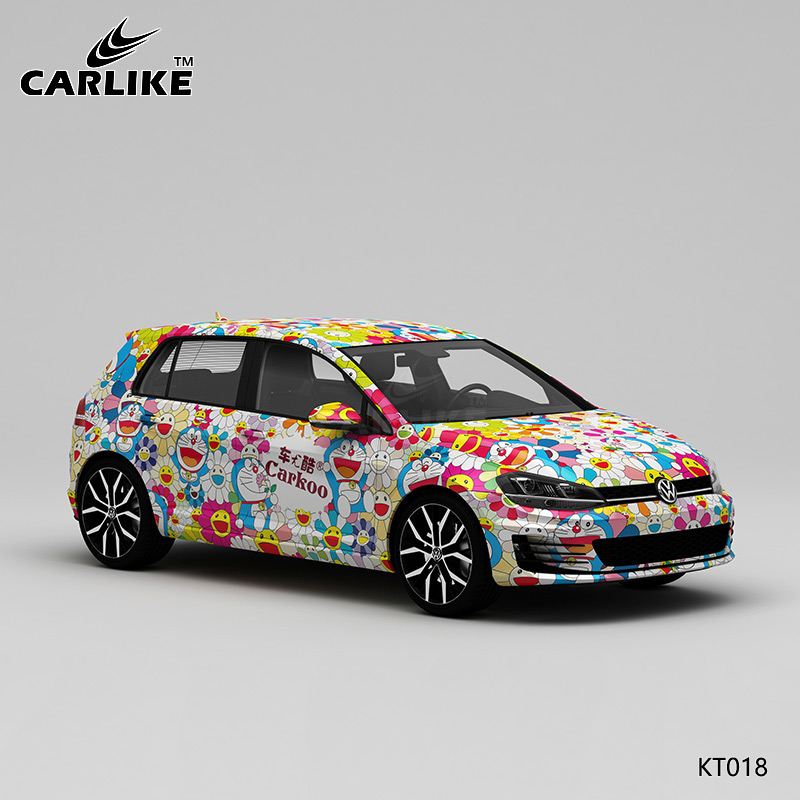 CARLIKE卡莱克™CL-KT-018大众太阳花机器猫日系全车改色