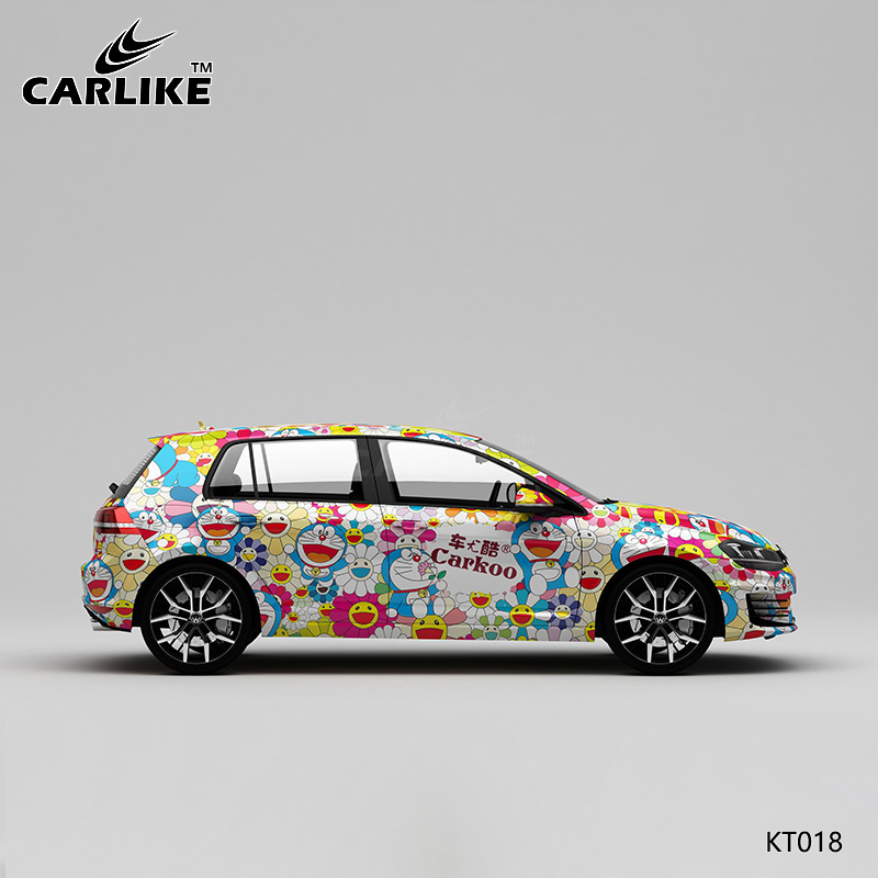 CARLIKE卡莱克™CL-KT-018大众太阳花机器猫日系全车改色