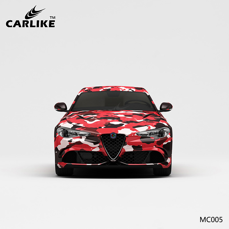 CARLIKE卡莱克™CL-MC-005阿尔法黑白红迷彩全车改色