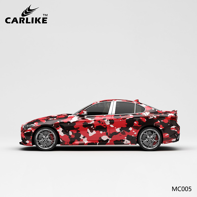 CARLIKE卡莱克™CL-MC-005阿尔法黑白红迷彩全车改色