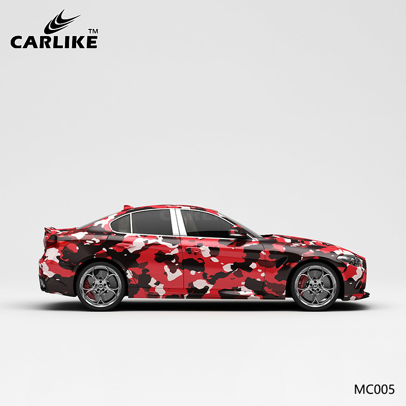 CARLIKE卡莱克™CL-MC-005阿尔法黑白红迷彩全车改色