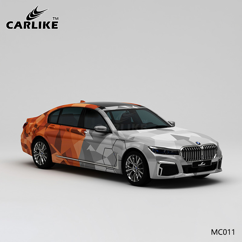 CARLIKE卡莱克™CL-MC-011宝马灰橙战斗迷彩车身彩绘