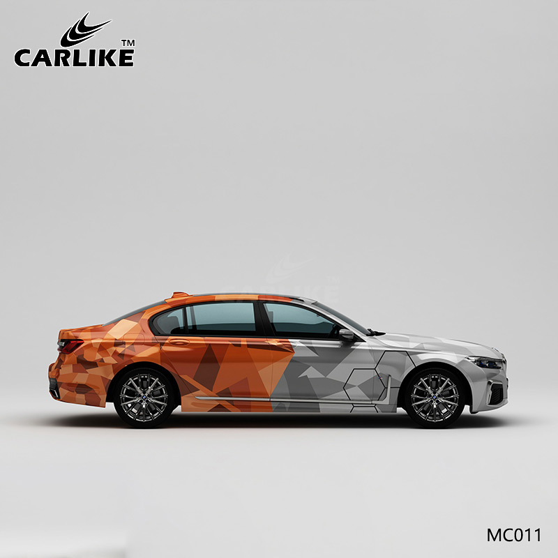 CARLIKE卡莱克™CL-MC-011宝马灰橙战斗迷彩车身彩绘