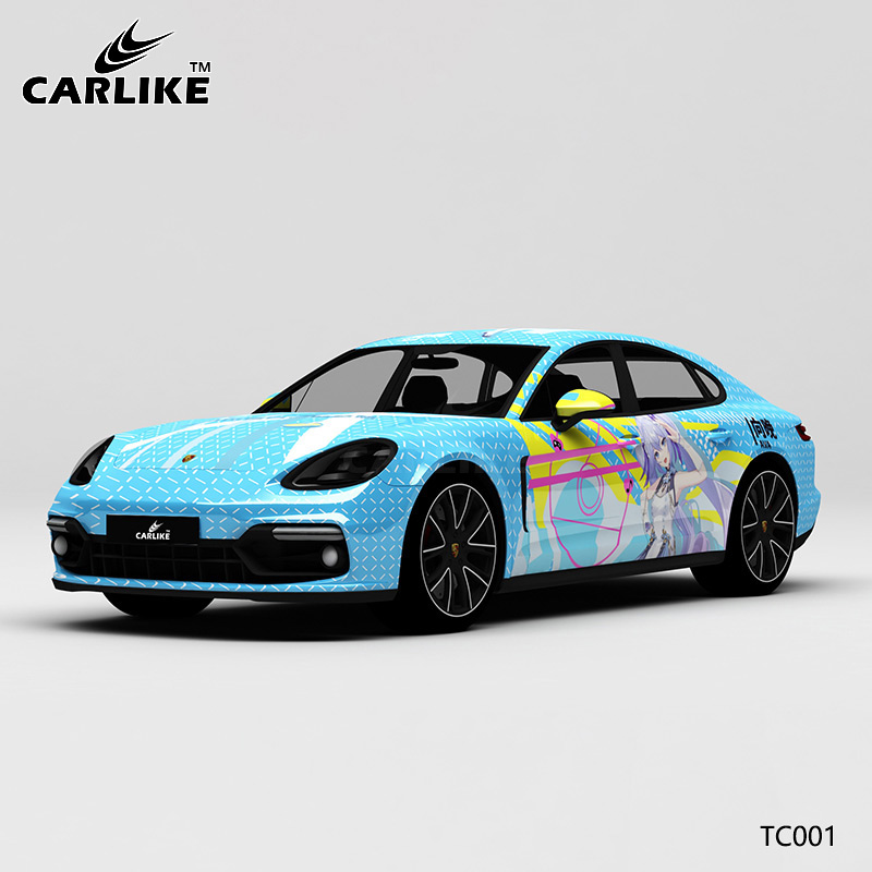 CARLIKE卡莱克™CL-TC-001保时捷A-SOUL向晚卡通涂装整车贴膜