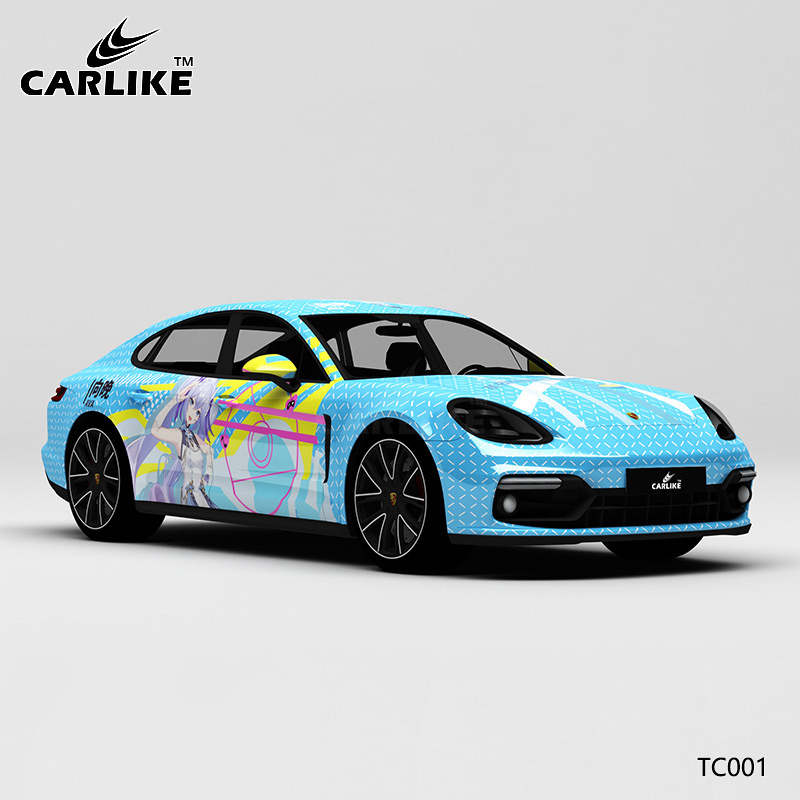 CARLIKE卡莱克™CL-TC-001保时捷A-SOUL向晚卡通涂装整车贴膜