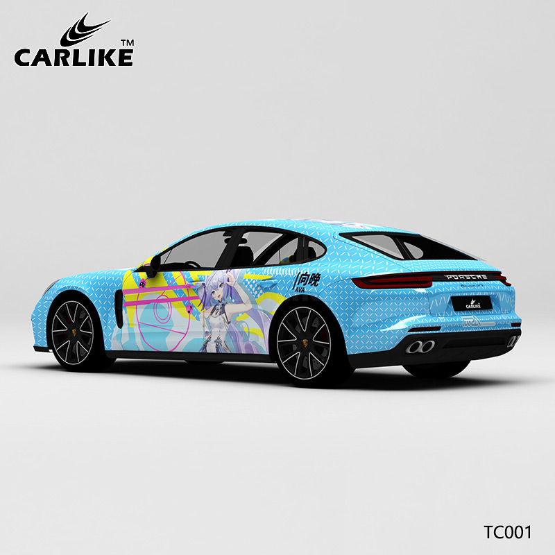 CARLIKE卡莱克™CL-TC-001保时捷A-SOUL向晚卡通涂装整车贴膜