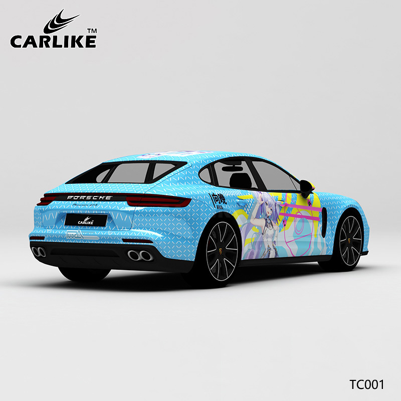 CARLIKE卡莱克™CL-TC-001保时捷A-SOUL向晚卡通涂装整车贴膜