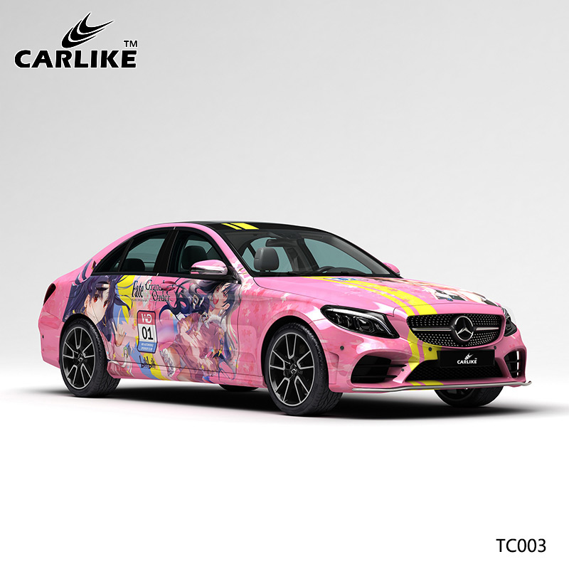 CARLIKE卡莱克™CL-TC-003奔驰粉红樱花美少女车身改色