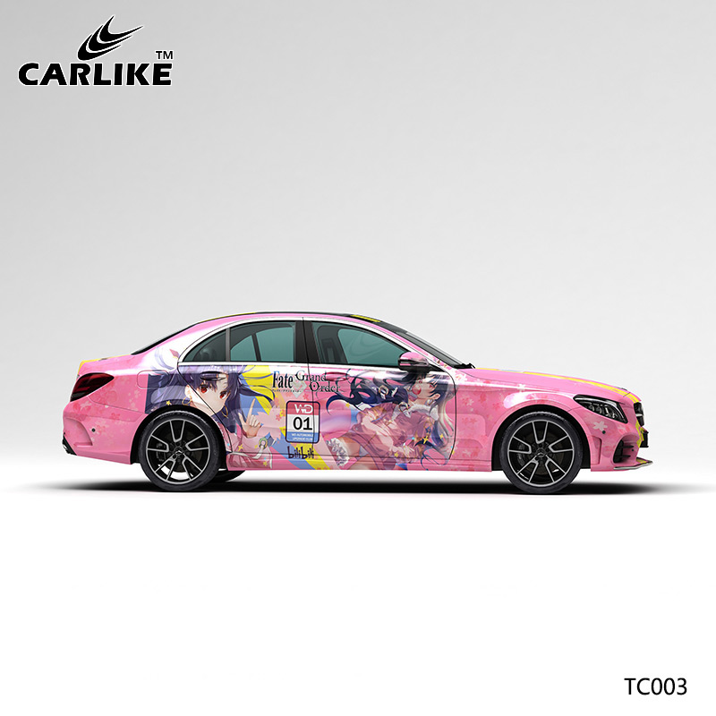 CARLIKE卡莱克™CL-TC-003奔驰粉红樱花美少女车身改色