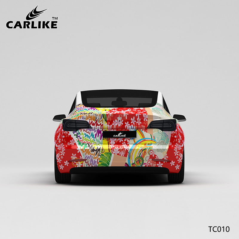 CARLIKE卡莱克™CL-TC-010特斯拉日系樱花全车改色