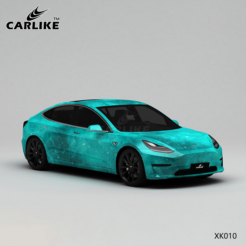 CARLIKE卡莱克™CL-XK-010特斯拉绿色星空整车改色