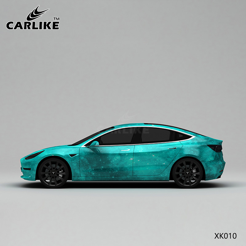 CARLIKE卡莱克™CL-XK-010特斯拉绿色星空整车改色