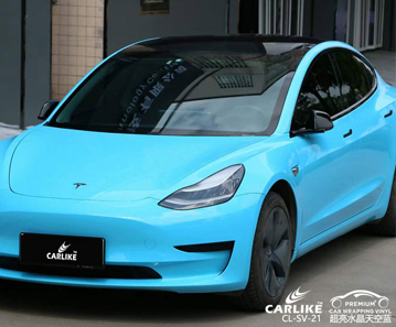 CARLIKE卡莱克™CL-SV-21特斯拉超亮水晶天空蓝整车改色
