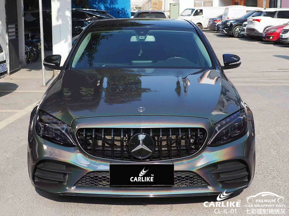CARLIKE卡莱克™CL-IL-01特斯拉七彩镭射锦绣灰车身贴膜