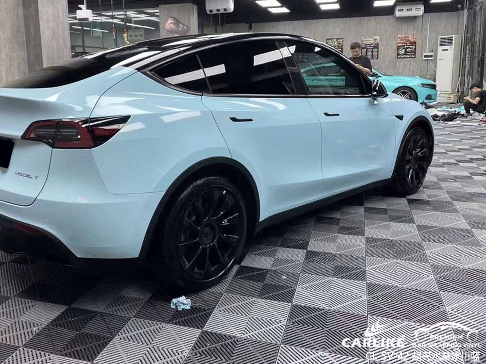 CARLIKE卡莱克™CL-SV-42特斯拉超亮水晶冰川蓝车身改色