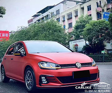 CARLIKE卡莱克™CL-EM-12大众电光火热红车上贴膜