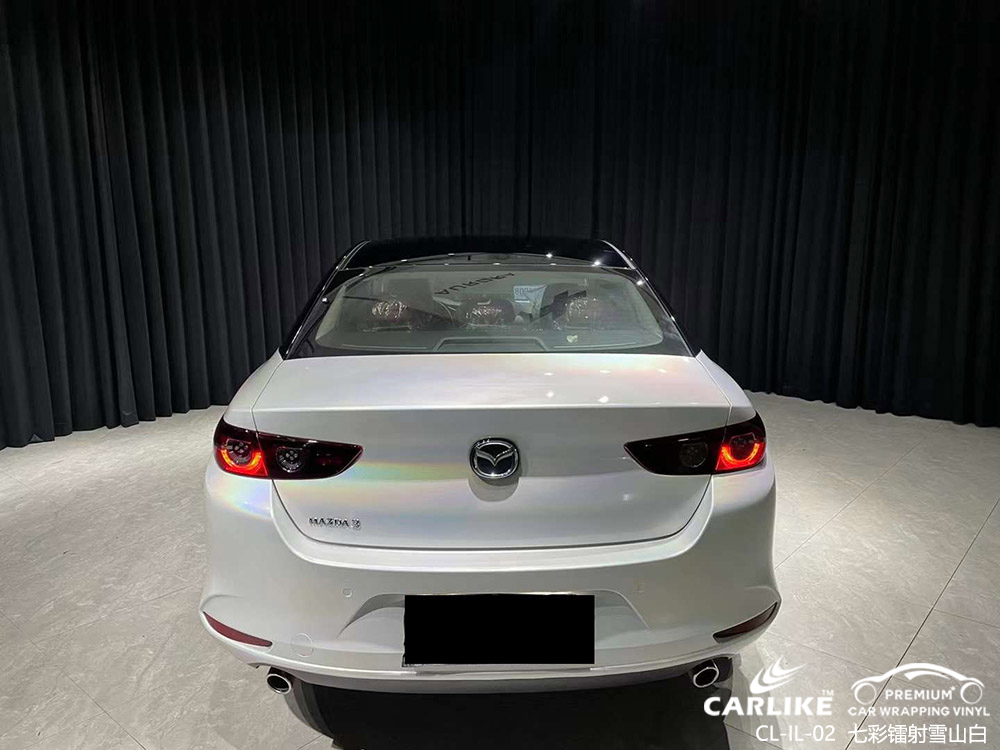 CARLIKE卡莱克™CL-IL-02马自达七彩镭射雪山白全车贴膜