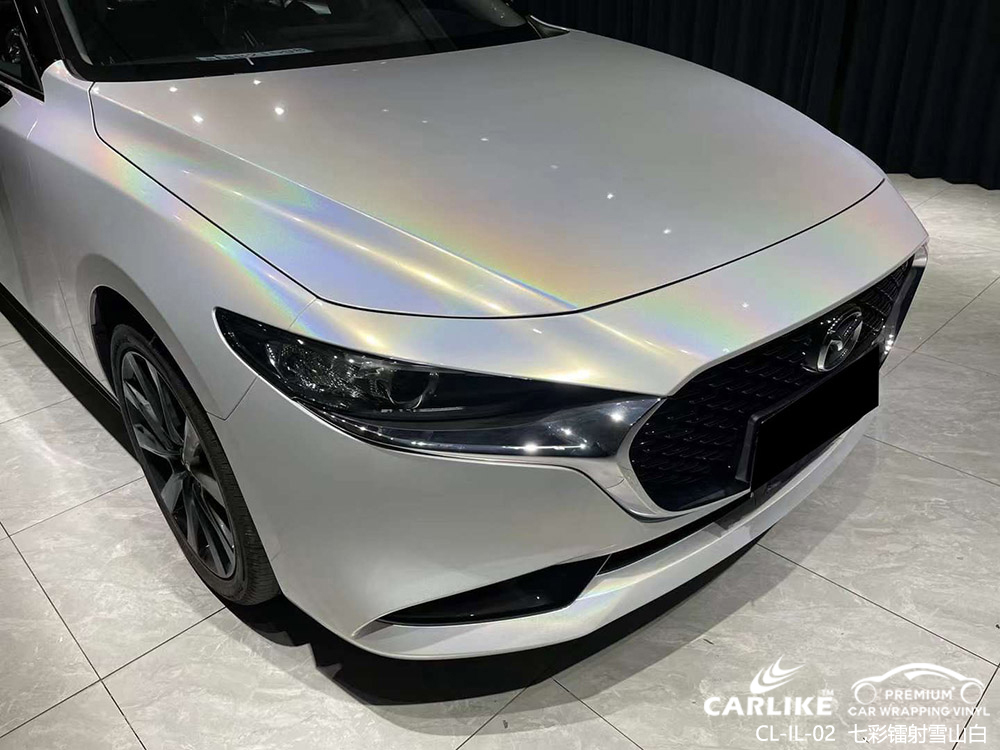 CARLIKE卡莱克™CL-IL-02马自达七彩镭射雪山白全车贴膜