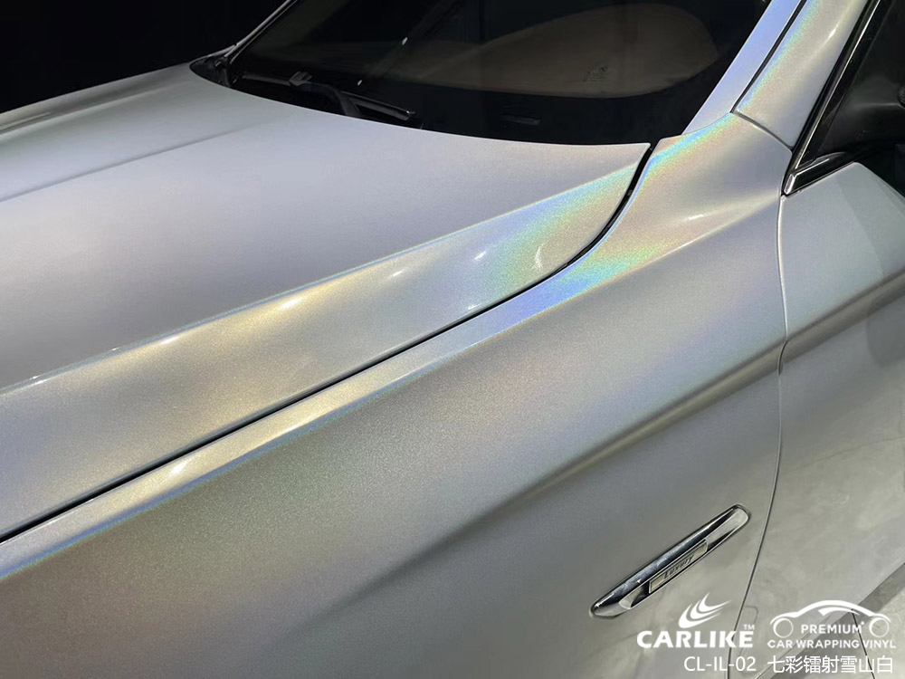 CARLIKE卡莱克™CL-IL-02宝马七彩镭射雪山白汽车改色