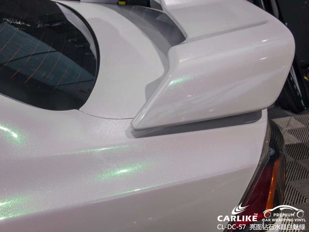 CARLIKE卡莱克™CL-DC-57三菱亮面钻石水晶白魅绿车身贴膜
