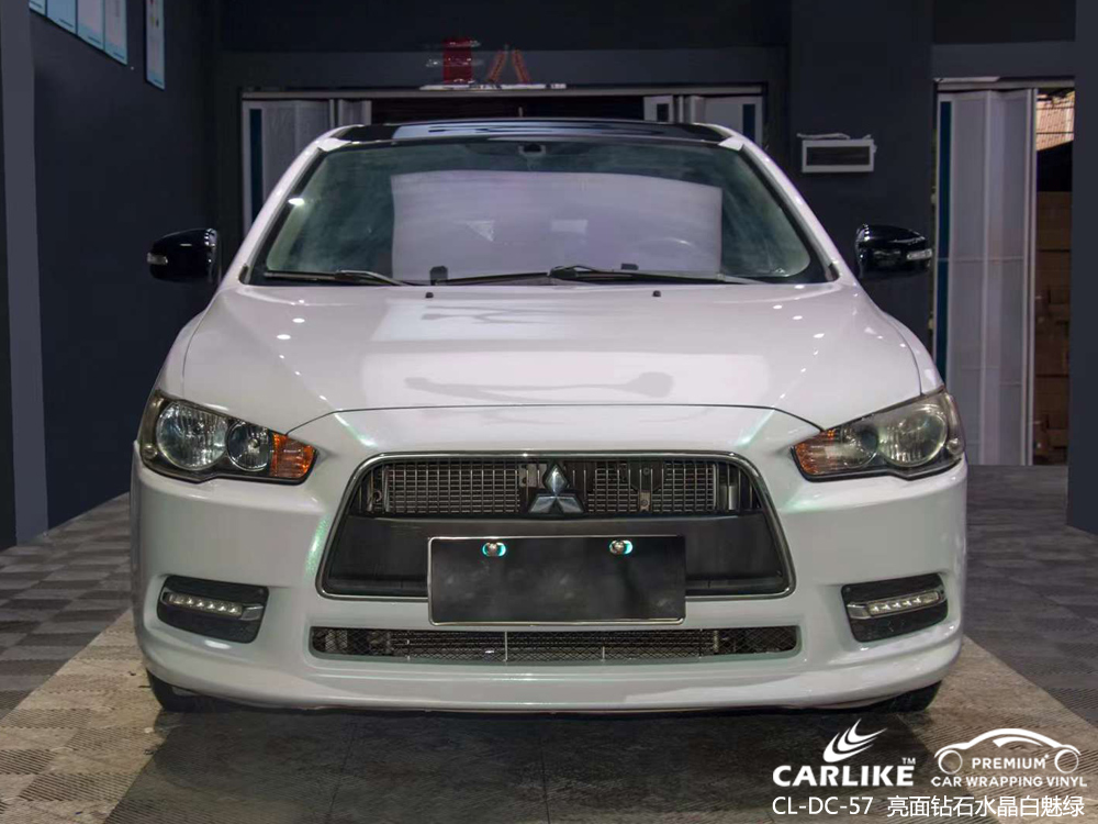 CARLIKE卡莱克™CL-DC-57三菱亮面钻石水晶白魅绿车身贴膜