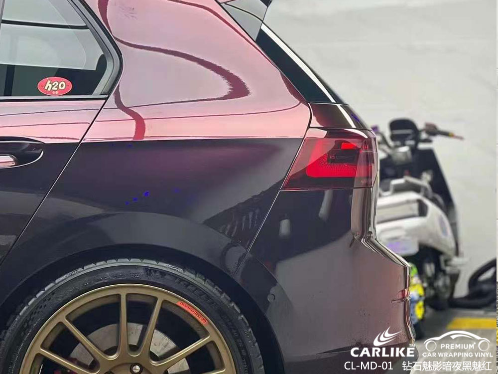 CARLIKE卡莱克™CL-MD-01大众钻石魅影暗夜黑魅红全车贴膜