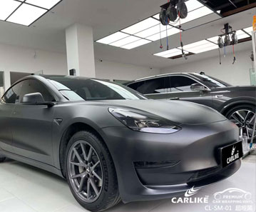 CARLIKE卡莱克™CL-SM-01特斯拉超哑黑汽车贴膜