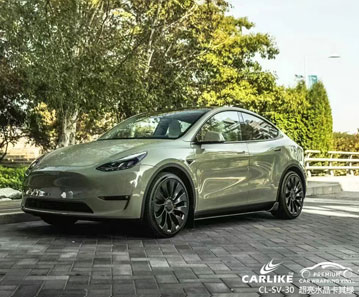 CARLIKE卡莱克™CL-SV-30特斯拉超亮水晶卡其绿全车改色