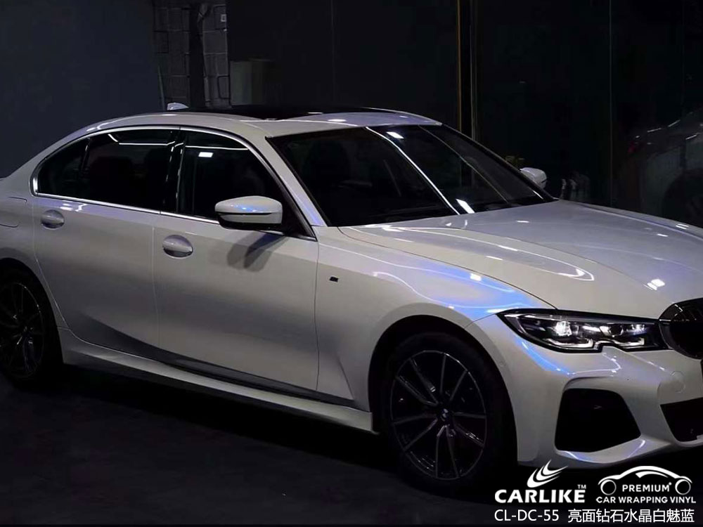 CARLIKE卡莱克™CL-DC-55宝马亮面钻石水晶白魅蓝汽车贴膜