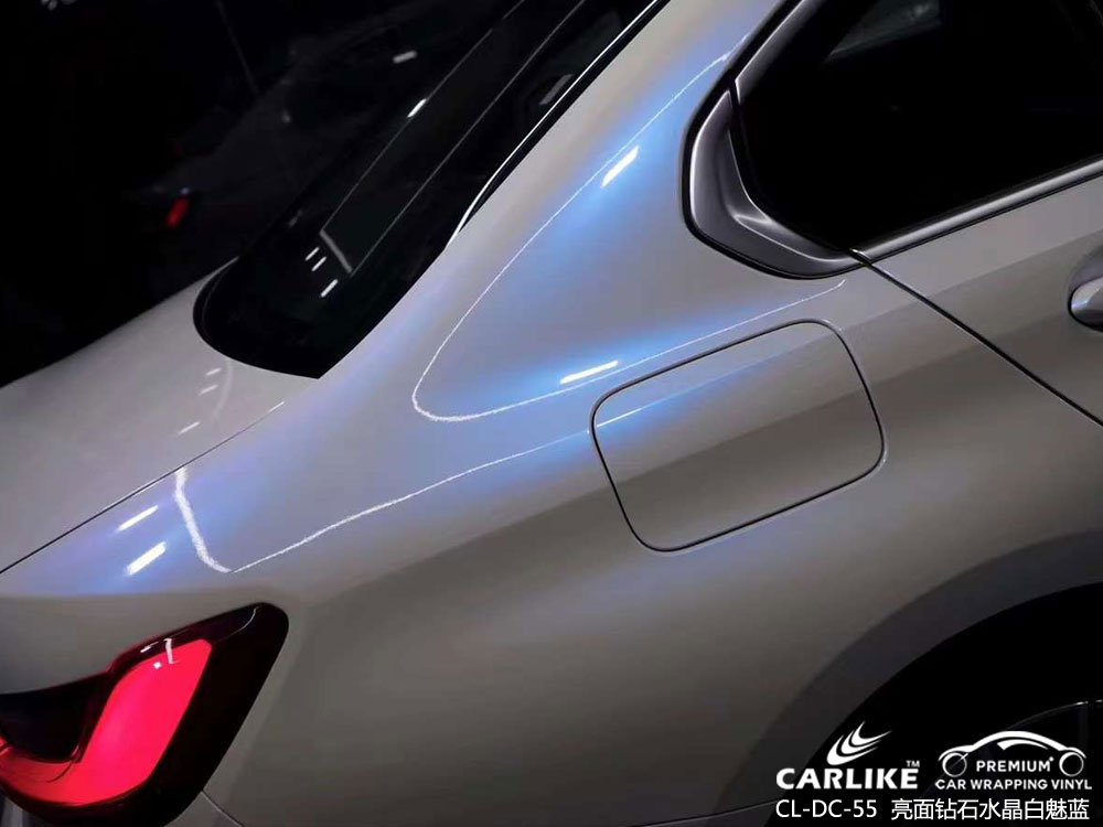CARLIKE卡莱克™CL-DC-55宝马亮面钻石水晶白魅蓝汽车贴膜