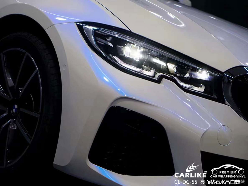 CARLIKE卡莱克™CL-DC-55宝马亮面钻石水晶白魅蓝汽车贴膜