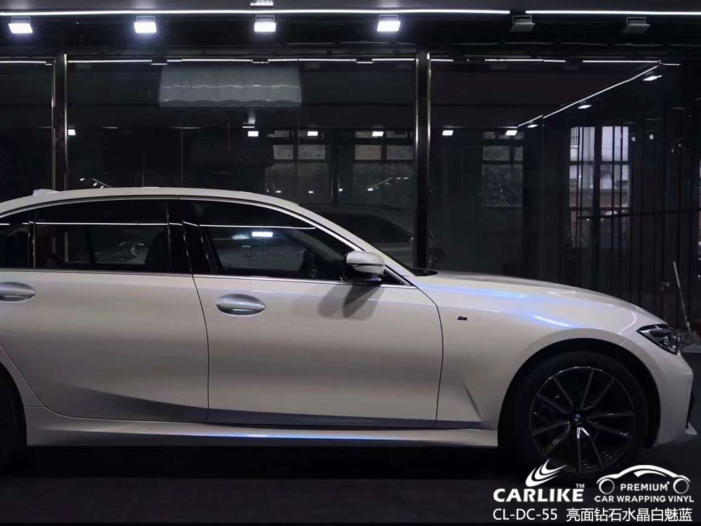 CARLIKE卡莱克™CL-DC-55宝马亮面钻石水晶白魅蓝汽车贴膜